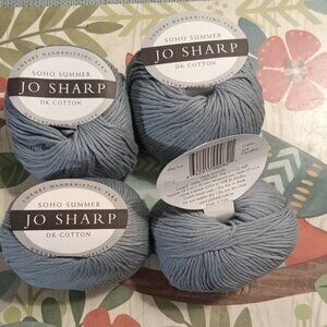 Jo Sharp Soho Summer Cotton Yarn - 4 skeins 218 Cloudless Dye lot 324